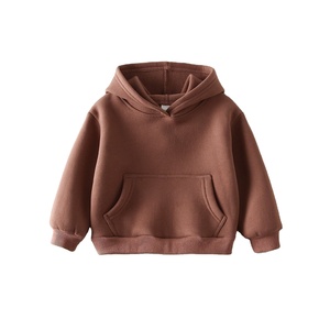 <span class=keywords><strong>Gilet</strong></span> mince personnalisé pour garçon, t-shirt sans manches, sweat à capuche de couleur unie, sweat-shirt décontracté à fermeture éclair, vente en gros de vêtements pour enfants en coton - Product Image 1