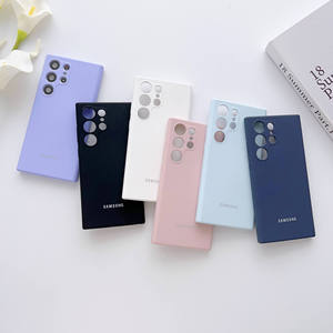 Coque de téléphone en silicone liquide véritable antichoc avec doublure en microfibre et protection de caméra surélevée de 1 mm pour <span class=keywords><strong>Samsung</strong></span> Galaxy S23 S24 S25 S26 - Product Image 1