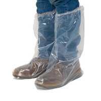 Protège-chaussures jetables pour le ménage, imperméables, transparents, en plastique, pour chaussures à talons hauts