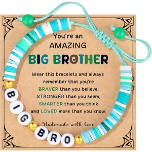 <span class=keywords><strong>Bracelet</strong></span> ajustable en alliage avec initiale et perles pour petites filles, idéal comme cadeau pour <span class=keywords><strong>grande</strong></span> sœur, avec carte de vœux mignonne pour enfants - Product Image 6