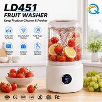 LD451 Machine de nettoyage automatique des fruits et légumes à ions hydroxylés, rechargeable Type-C, personnalisable avec logo, vente en gros pour usines