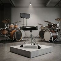 Tabouret de batterie réglable robuste avec coussin confortable, banc de batterie portable pour batteurs - Vente en gros usine