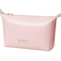 Sac de rangement cosmétique rectangulaire tendance, résistant à l'eau, en cuir PU, idéal pour les voyages, pochette de toilette pour la vente au détail