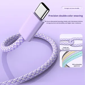USB a to <strong>C</strong> <strong>Type</strong>-<strong>C</strong> 3A Fast Charging Nylon Data <strong>Cable</strong> - Product Image 2