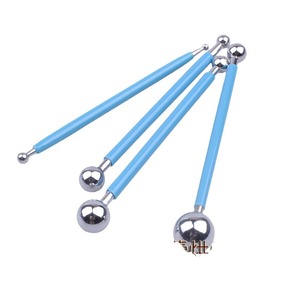 Stainless Steel Carving Tool Set 4 Piece 8 Head Ball Shape Cake Decoration Tools - Product Image 2