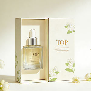 Flacon compte-gouttes carré en verre transparent vide et rechargeable pour huiles parfumées, avec coffret cadeau de luxe pour marques de parfums de niche - Product Image 4