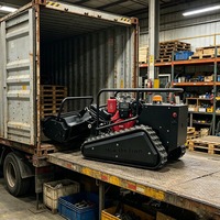 Désherbeuse à fléaux télécommandée Loncin de qualité industrielle avec moteur 190cc, modèle 420 RC, pour la vente