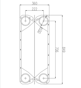 Plaque de remplacement pour échangeur de chaleur LX10 LX20A, pièces en acier inoxydable SS304 SS316L, titane, CVC, réfrigération, 0,6 mm, Sondex S21A - Product Image 2