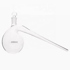 Tiandi Lab 125ml Vidro De Destilação Retorta Com Fundo Redondo e Rolha De Vidro Chão - Product Image 3