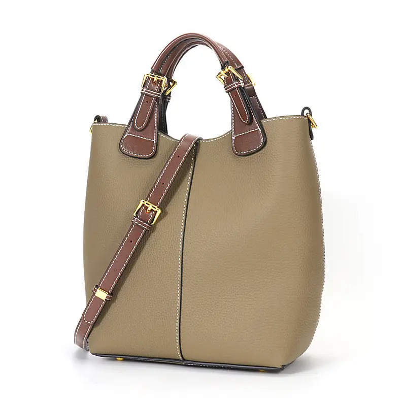 2022 Factory Wholesale Price practical Large-Capacity Bags Fashion Trends Ladies 100% Genuine Leather handbags 2 in 1