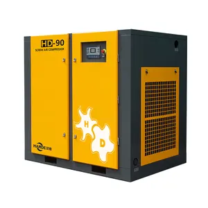 HANDE-compresores de aire eléctricos de 90KW, 120HP, 220V/380V/440V/600V, accionado directo, 90kW, de velocidad fija, compresor de aire de tornillo