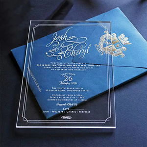 Produits populaires Invitation <span class=keywords><strong>de</strong></span> <span class=keywords><strong>mariage</strong></span> personnalisée en acrylique <span class=keywords><strong>transparent</strong></span> pour une cérémonie luxueuse Annonce - Product Image 5