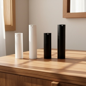 Luxury 30ml 50ml Face Cream Serum Lotion Packaging Plastic Cosmetic Matte Black Twist up Airless <b>Pump</b> <b>Bottle</b> with Custom Logo - Product Image 1