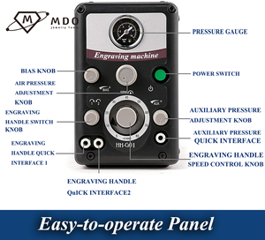 Pulsera portátil anillo piedra tallado ajuste herramientas doble mango G8 configuración rápida grabador neumático máquina de grabado para joyería - Product Image 6