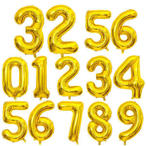 ホールセール用品ウェディングパーティーデコレーションカラフルな数パーソナライズされたバルーン32インチ数箔 - Product Image 4