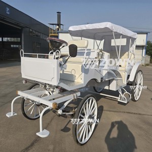 Voiture de Mariage Royale Classique Électrique Blanche à 4 Roues pour Visites Touristiques avec Garantie de 2 Ans Vente Directe d'Usine - Product Image 2