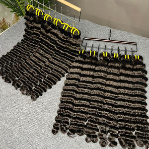 Extensiones de Cabello Humano Virgen Vietnamita de Onda <span class=keywords><strong>Profunda</strong></span>, de un Solo Donante, Color Natural, Cutícula Alineada, Grado 10A 12A, Paquetes para Vendedores - Product Image 3