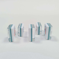 Fichas de Mahjong Americanas de Acrílico con Mariposas Impresas en Cristal Azul Claro, Juego de Fichas de Mahjong para 4 Jugadores, Juego de Mesa Americano