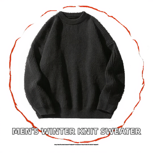 Pull en laine/cachemire JAC22 R2224 pour homme, col rond, hiver, standard, tricot uni, anti-boulochage, logo avant, 320g - Product Image 2