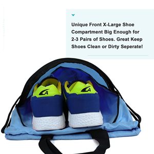 Muestra Gratis de Bolsa de Viaje con Separación para Húmedo y Seco, Mochila Deportiva de Moda, Impermeable, con Cordón para Natación - Product Image 3