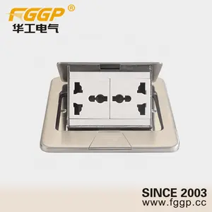 Electrical Floor Box Covers FGGP European Pop Up Network Usb Stainless Steel Electrical Floor Mount Cover Boxes