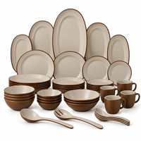 Ensemble de vaisselle en mélamine pour le camping en plein air, assiettes, bols et tasses légers et réutilisables pour pique-nique