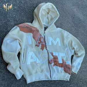 Fabriek Prijs Custom Dtg Grafische Print Borduurwerk Hoodies Gebreide Satijn Gevoerde Patchwork Sweatshirts Logo Fleece Satijn Gevoerd - Product Image 2