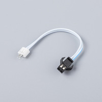 Kabel Harness Paralel Putih Biru Kustom dengan Konektor Jantan Hitam Konektor Betina Putih untuk Sambungan Sinyal Peralatan Elektronik