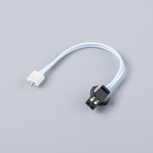 Faisceau de câbles parallèles blanc et bleu personnalisé avec connecteur mâle noir et connecteur femelle blanc pour connexion de signal d'équipement électronique - Product Image 3