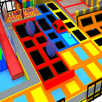 Équipement d'aire de jeu Rish avec trampoline intérieur et aire de jeux pour enfants