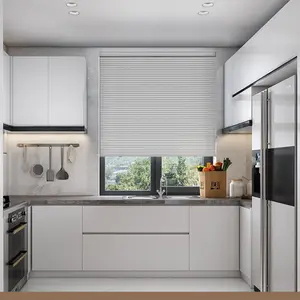 Yilian Oficina ventana cortina Manual haz 25mm Cadena de listones de aluminio persianas venecianas
