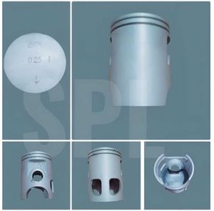 Kit de piston Yamaha RX 100, diamètre 50,00 mm, segments OEM, surdimensionnement 0,75, surface étamée, moto - Product Image 2