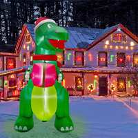 Décoration de Noël gonflable Père Noël à prix d'usine pour extérieur avec boîte cadeau, en polyester durable et imperméable
