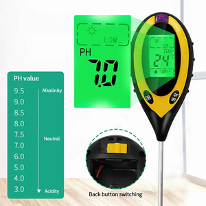 4 trong 1 đất Tester kỹ thuật số đất Moisture <span class=keywords><strong>Meter</strong></span> với pH, ánh sáng mặt trời & màu mỡ Tester, nhà máy đồng hồ nước ẩm kế - Product Image 3