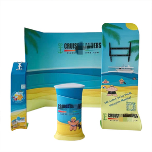 Support de toile de fond pliable portable direct d'usine avec cadre en aluminium Livraison rapide Impression de logo personnalisé Sublimation de colorant - Product Image 1