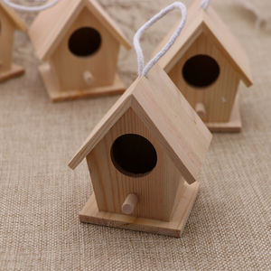 Tự nhiên chưa hoàn thành handmade giáng sinh GỖ CHIM nhà giá rẻ chim nhà nhỏ bằng gỗ chim nhà - Product Image 5