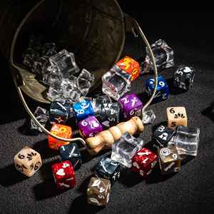 Pour les coeurs rouges acrylique D6 dés 16mm motif de perles dés personnalisables pour les cadeaux de fête de la saint-valentin Couple jeux de société - Product Image 6