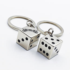 Porte-clés dés en métal 3d design personnalisé outils de jeu ville de jeu promotion breloque à la mode cadeau personnalisé logo en émail doux - Product Image 4