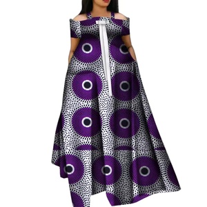 <span class=keywords><strong>Robe</strong></span> élégante grande taille pour femme, coupe trapèze ajustée, imprimé <span class=keywords><strong>wax</strong></span> africain, avec détail nœud, <span class=keywords><strong>Bazin</strong></span> Dashiki, tenue de soirée d'été 5271 - Product Image 4