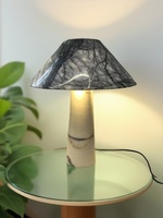 Nouvelle lampe de table en marbre naturel de style Wabi-Sabi vintage sans abat-jour pour salon, chambre à coucher, bureau