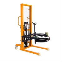 Mini élévateur hydraulique vertical manuel pour fûts d'huile, capacité 450 kg, hauteur de levage 1600 mm, vente directe usine OEM, utilisation facile