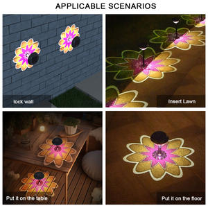 Lampe solaire LED décorative en forme de fleur pour extérieur, 600 mAh, IP44, étanche, pour aménagement paysager et allées - Product Image 4