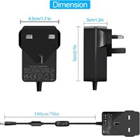 Cable de Alimentación de 12V 2A para el Sistema WiFi TP-Link Deco Mesh, Modelos S4/M3/M4/M5/X20/X55/X60/X68/XE75/X90/X4300 Pro/P9