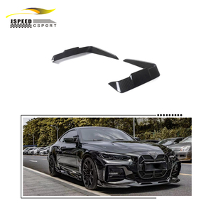Per <span class=keywords><strong>BMW</strong></span> <span class=keywords><strong>serie</strong></span> <span class=keywords><strong>4</strong></span> G22 G23 2021-2023 preimpregnato Dry Carbon Black paraurti anteriore Spoiler alette Canards - Product Image 1
