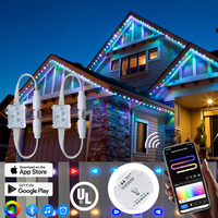 Luces LED RGBW para Exteriores, 12V, IP67, Impermeables, Controlador Inteligente por Aplicación UCS2904, 50M, Luces de Navidad, Garantía de 5 Años