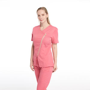 Ensemble d'uniforme médical d'infirmière personnalisé, <span class=keywords><strong>t</strong></span>-<span class=keywords><strong>shirt</strong></span> décontracté mignon et pantalon, ensemble de 2 pièces pour hôpital clinique Salon de beauté Jogger combinaison de gommage - Product Image 4