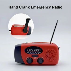 3LED SOS Alarm Emergency AM <strong>FM</strong> Weather Radio with Type-C Hand Crank Solar Flashlight Survival <strong>Kit</strong> - Product Image 4