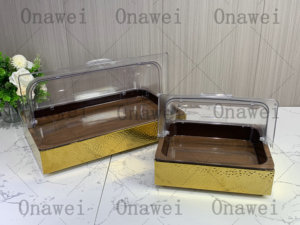 Onawei thép không gỉ Vàng Tự chọn hiển thị khay với PC Bìa thực phẩm lạnh món ăn phục vụ khay tự chọn máy chủ cho bữa tiệc khách sạn - Product Image 5