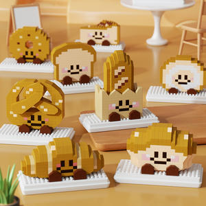 Compatible avec les blocs de construction en plastique ABS de 40 pièces pour la tête de pain ou le pain basque, jouets éducatifs pour enfants, ornements, cadeau - Product Image 3