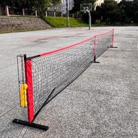 Raket Pickleball Grosir Pabrik Cina & Set Jaring Merah Portabel untuk Latihan Indoor Outdoor 6.7x0.91m untuk Hiburan Keluarga